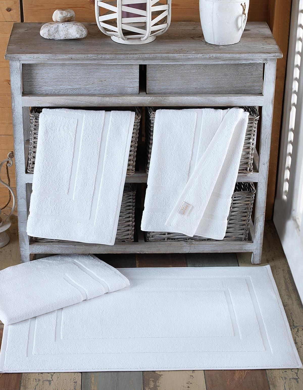 Varol 4 Adet Odelia Serisi Ayak Havlu 50x70 200gr Beyaz