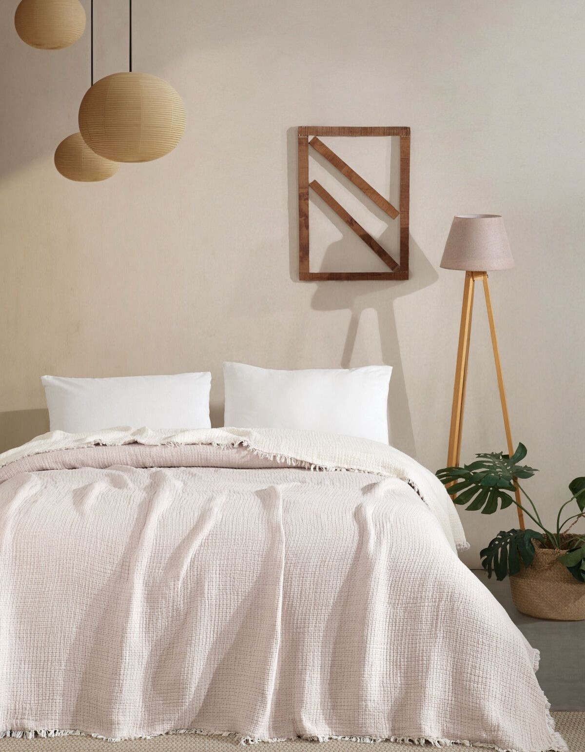 Varol 5 Katlı Çift Kişilik %100 Pamuk Müslin Yatak Örtüsü – 230x240 cm