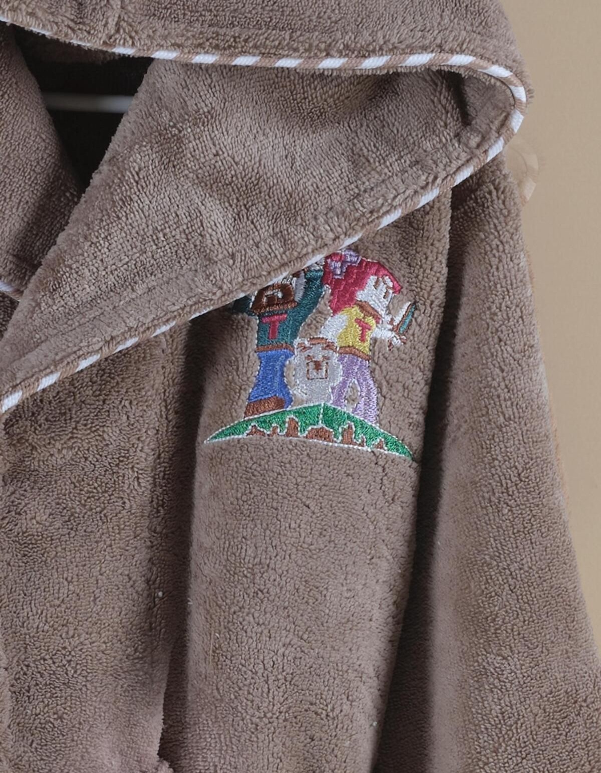 Varol Bambu Nakışlı Çocuk Bornozu - M.Craft