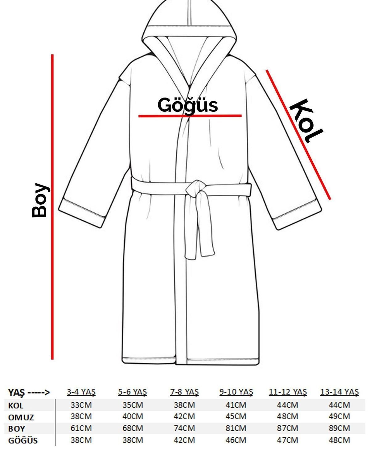 Varol Bambu Nakışlı Çocuk Bornozu - M.Craft