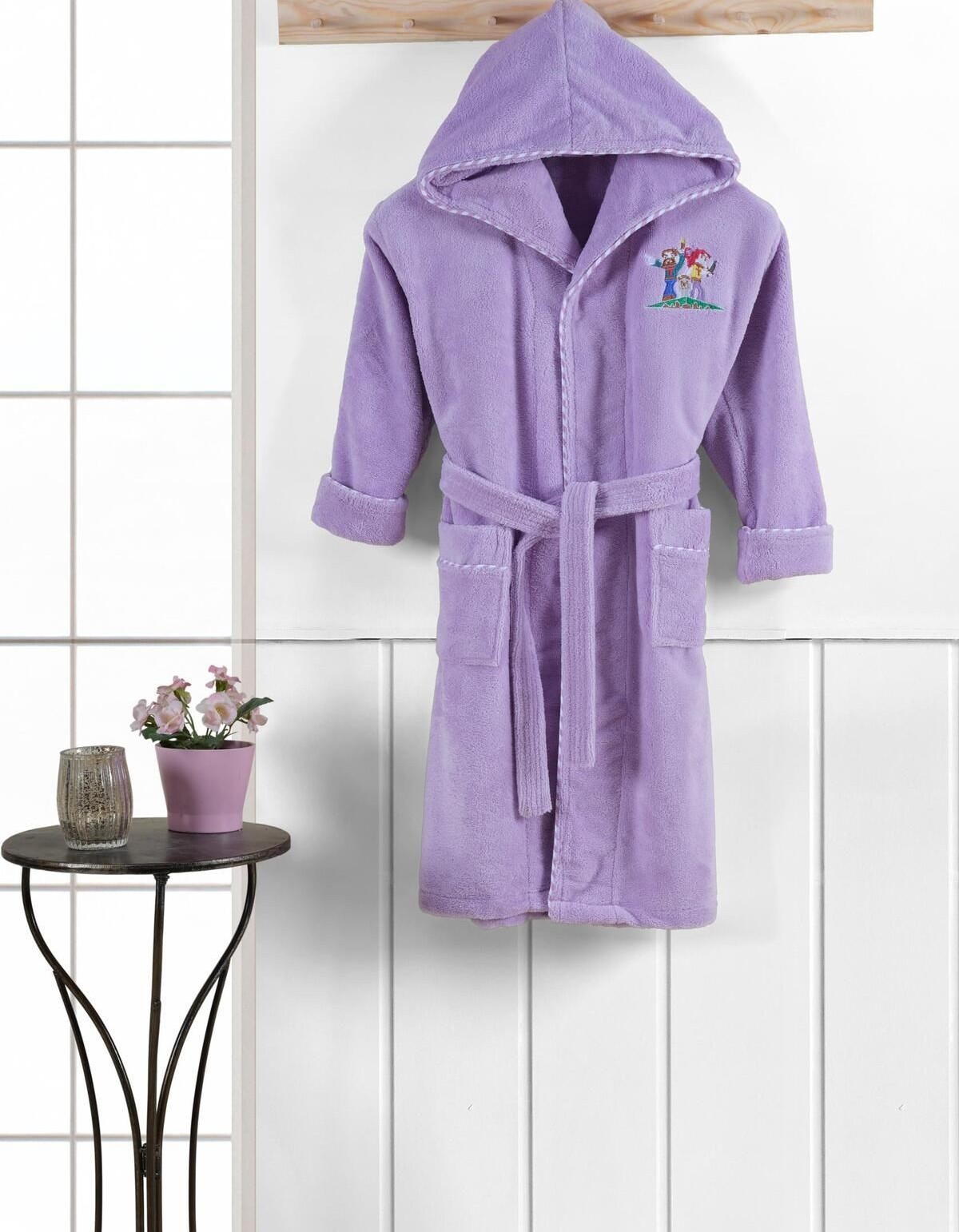 Varol Bambu Nakışlı Garson Boy Bornoz- M.Craft