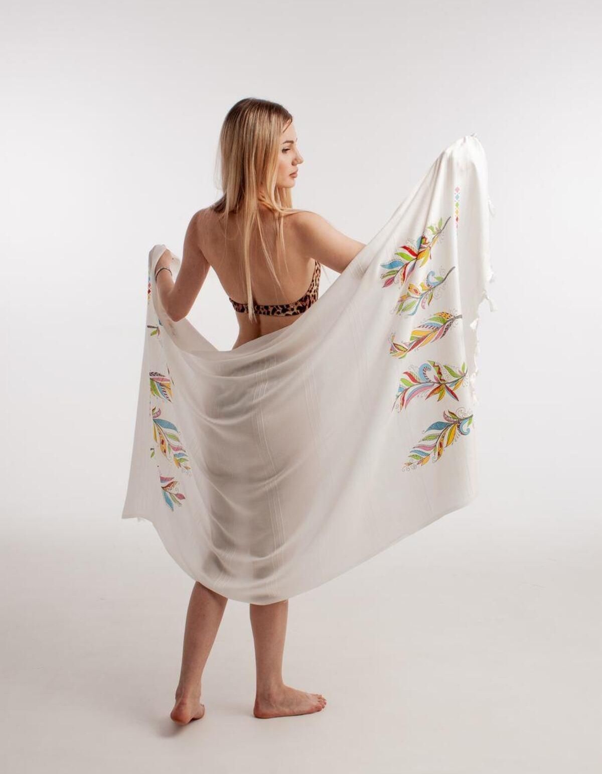 Varol Baskılı Bambu Peştemal Plaj Havlusu