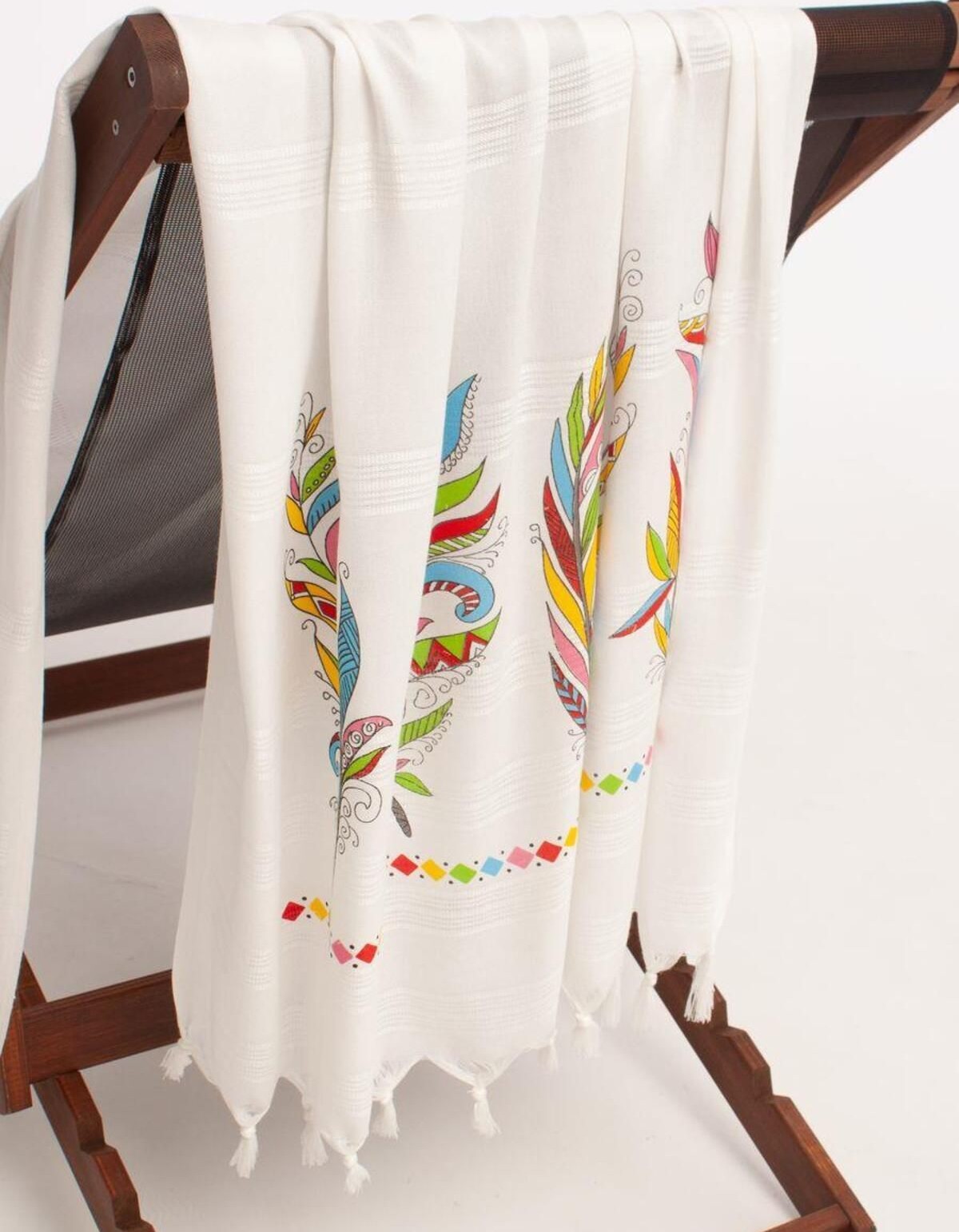 Varol Baskılı Bambu Peştemal Plaj Havlusu