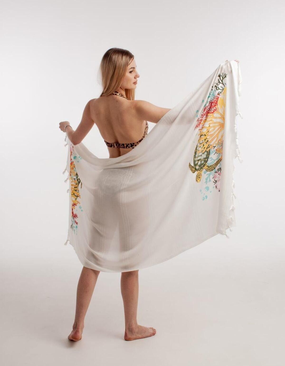 Varol Baskılı Bambu Peştemal Plaj Havlusu