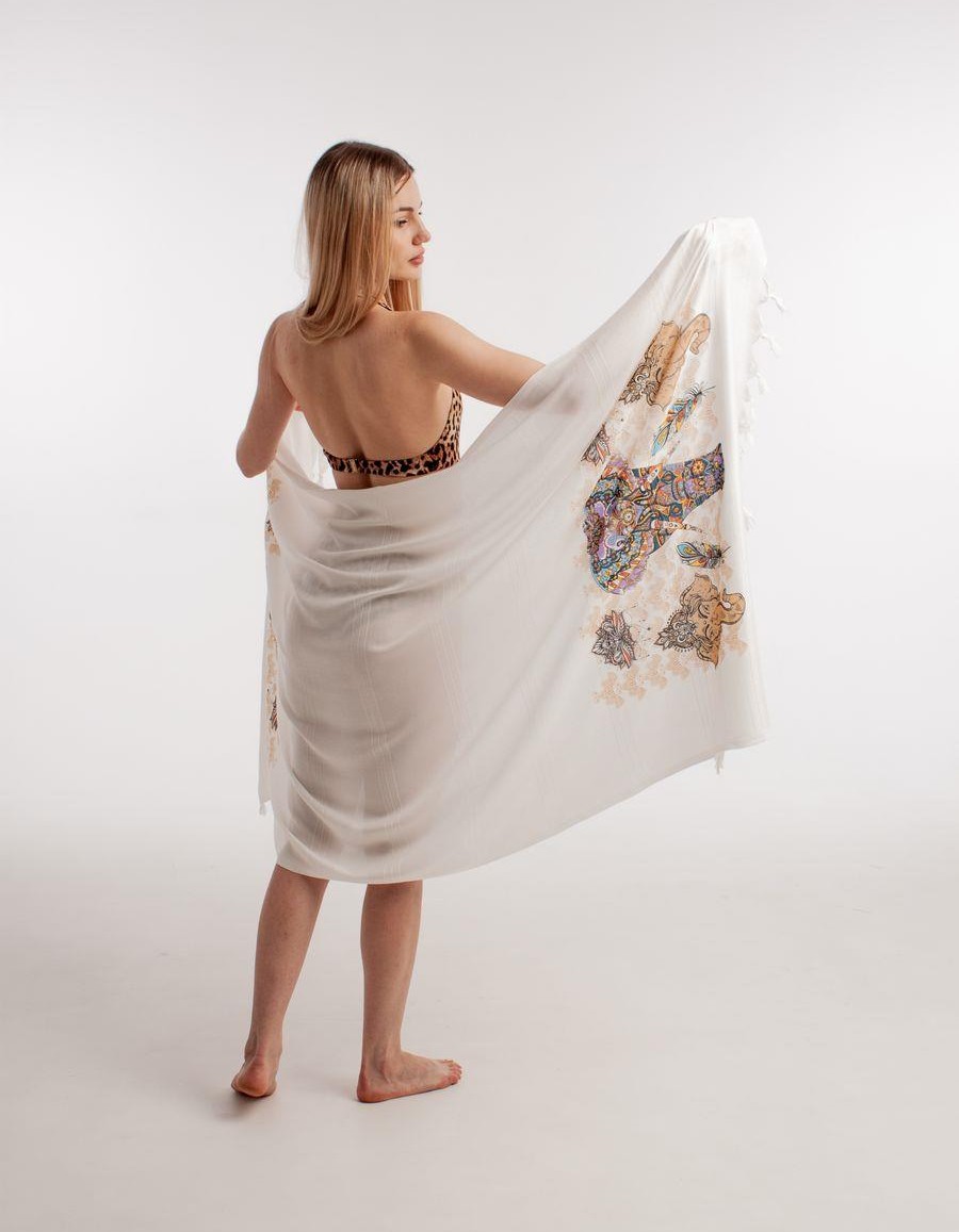 Varol Baskılı Bambu Peştemal Plaj Havlusu