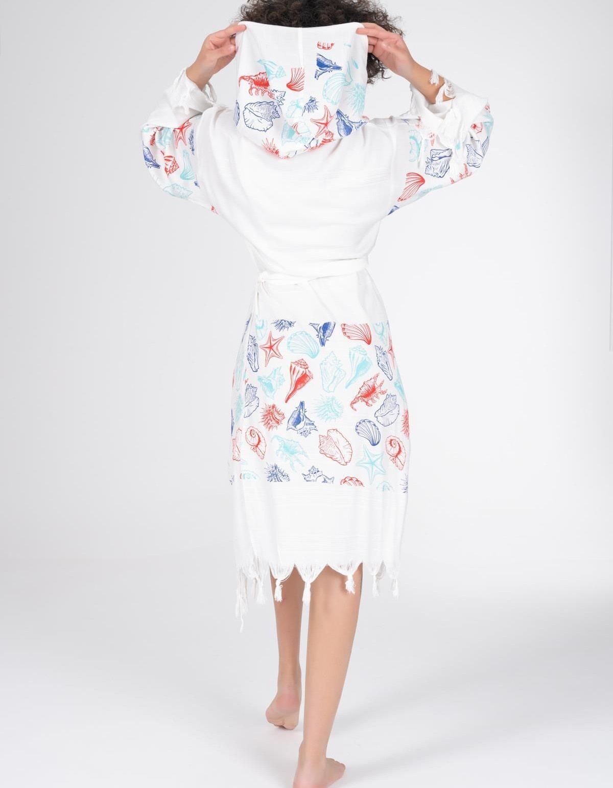 Varol Baskılı Bambu Peştemal Sabahlık Bornoz