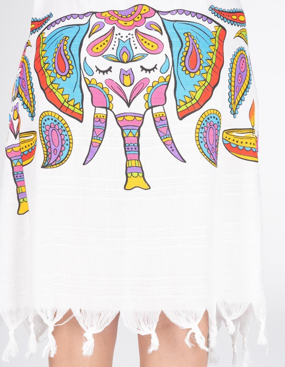 Varol Baskılı Bambu Plaj Elbisesi