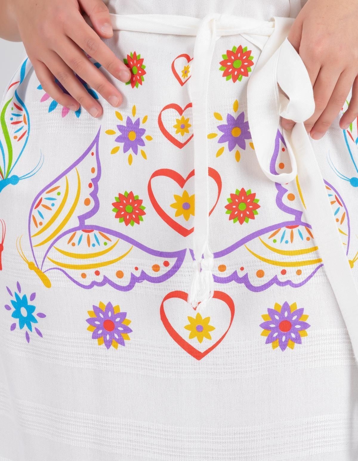 Varol Baskılı Bambu Plaj Elbisesi