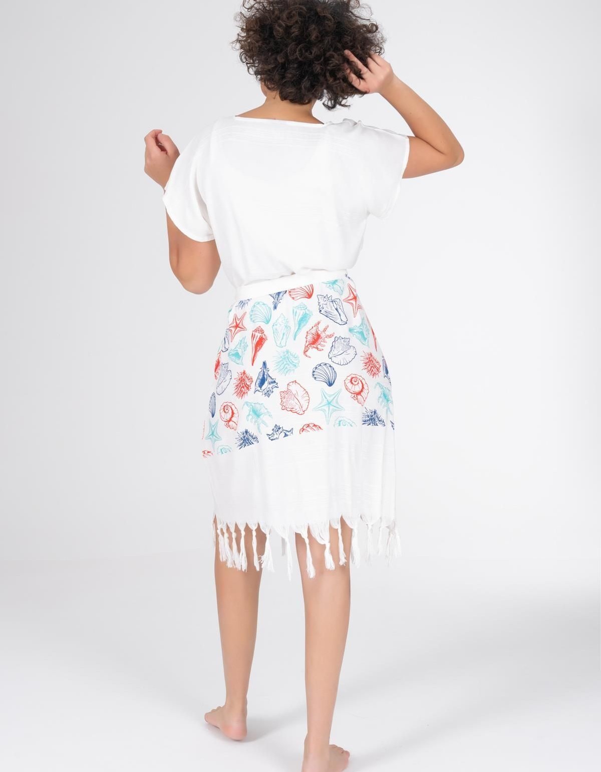 Varol Baskılı Bambu Plaj Elbisesi