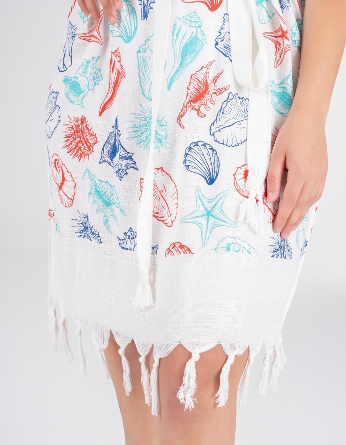 Varol Baskılı Bambu Plaj Elbisesi