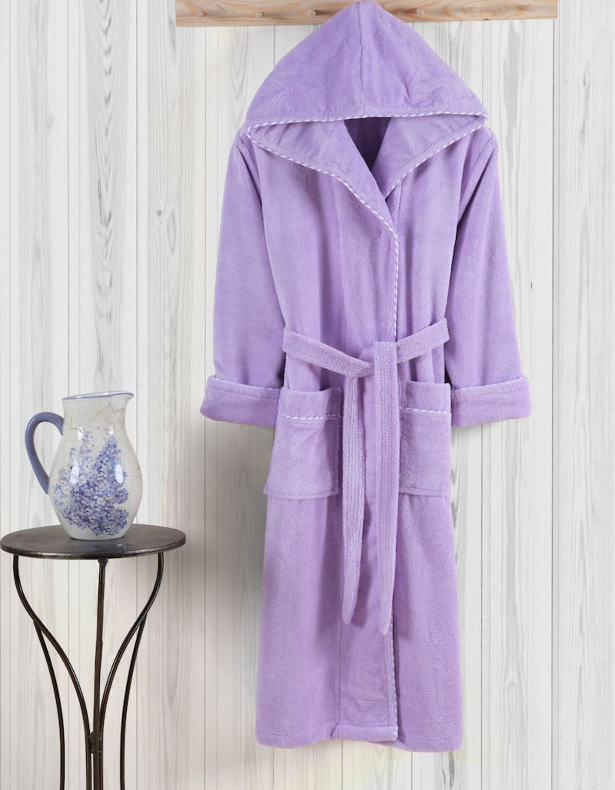 Varol Biyeli Kapşonlu Bambu Bornoz