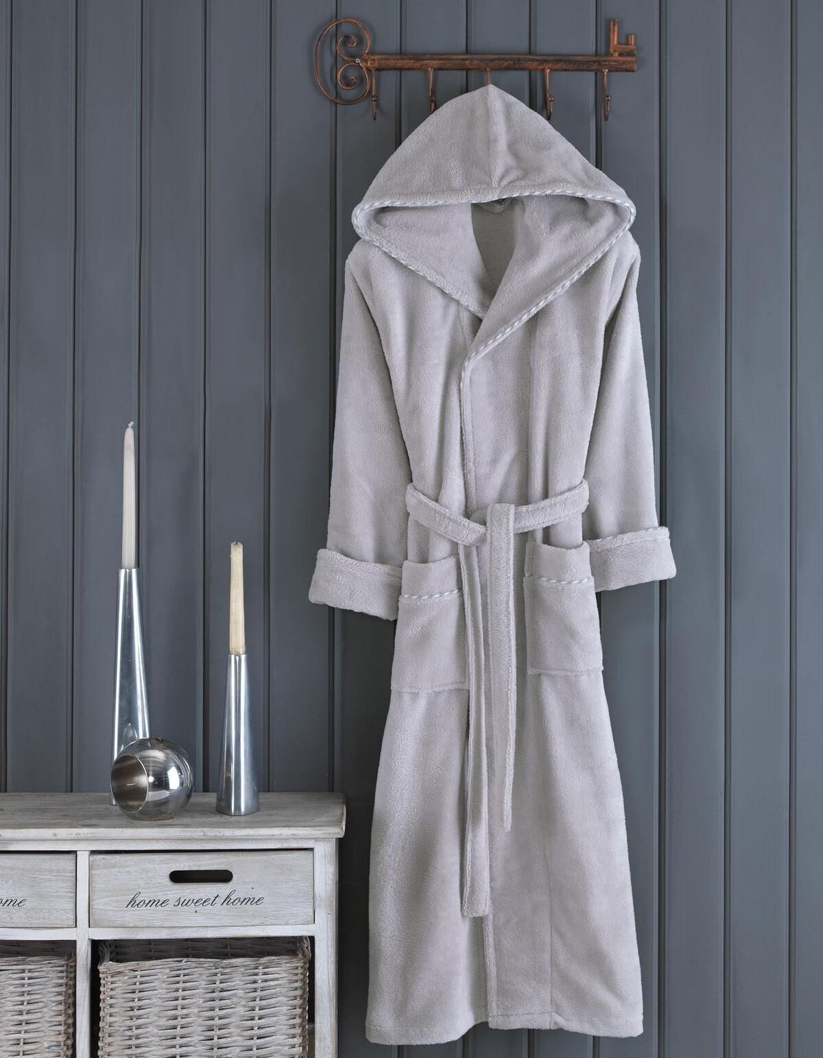 Varol Biyeli Kapşonlu Bambu Bornoz