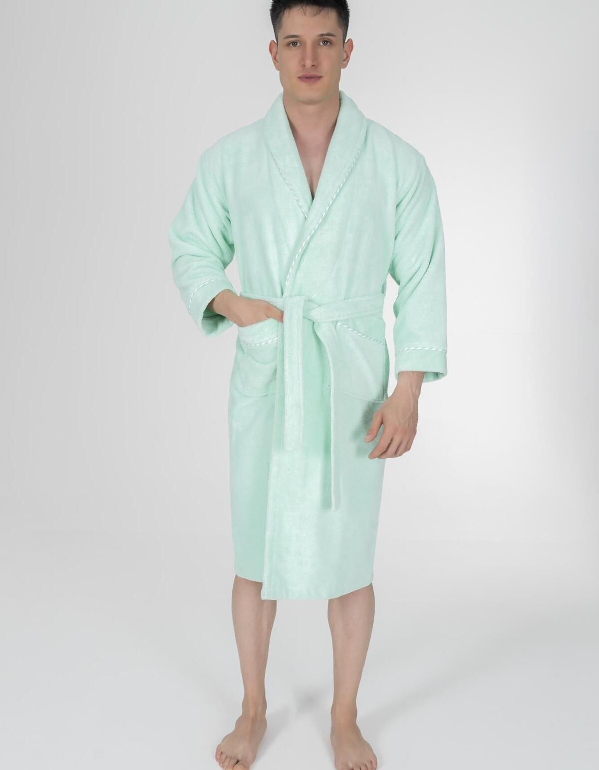 Varol Biyeli Şal Yaka Bambu Bornoz