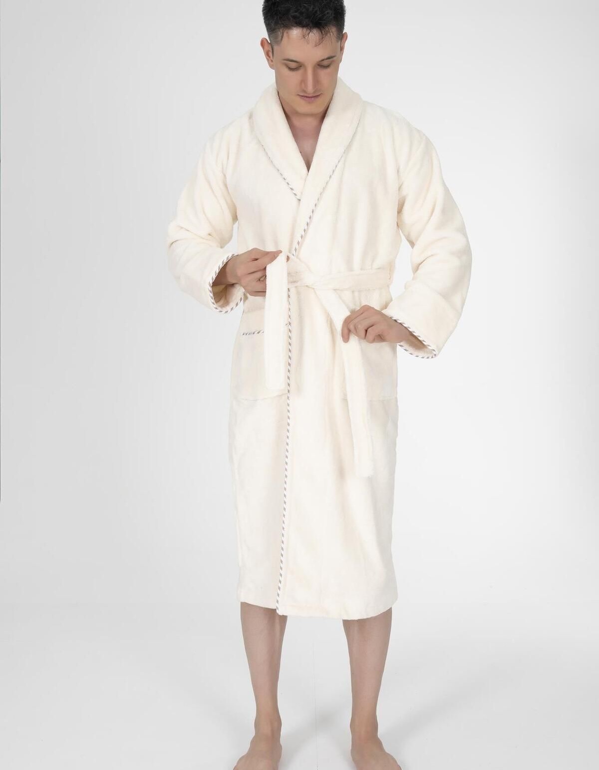 Varol Biyeli Şal Yaka Bambu Bornoz