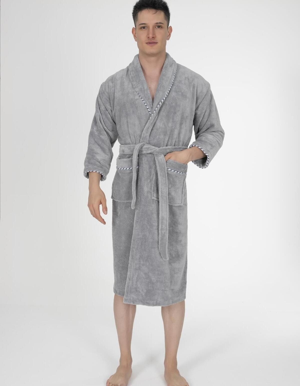 Varol Biyeli Şal Yaka Bambu Bornoz