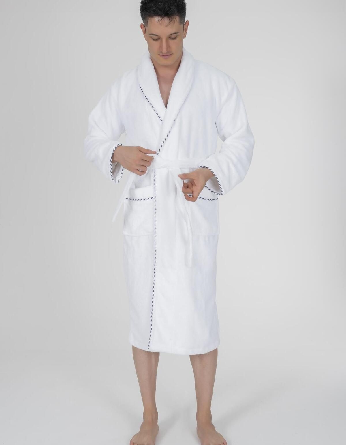 Varol Biyeli Şal Yaka Bambu Bornoz