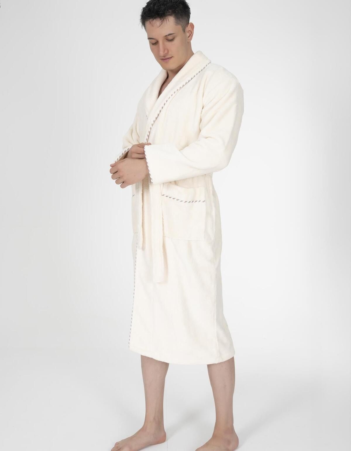 Varol Biyeli Şal Yaka Bambu Bornoz