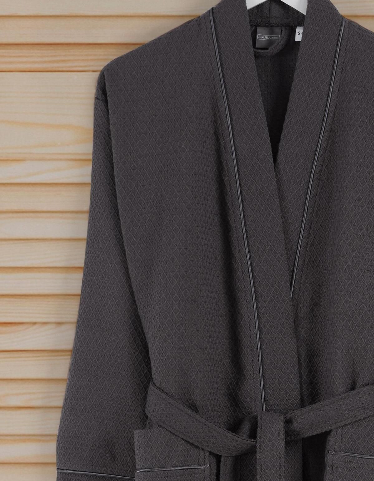 Varol Dama Serisi Kimono Yaka Pike Bornoz Sabahlık