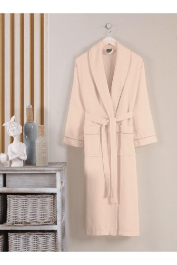 Varol Dama Serisi Şal Yaka Pike Bornoz Sabahlık