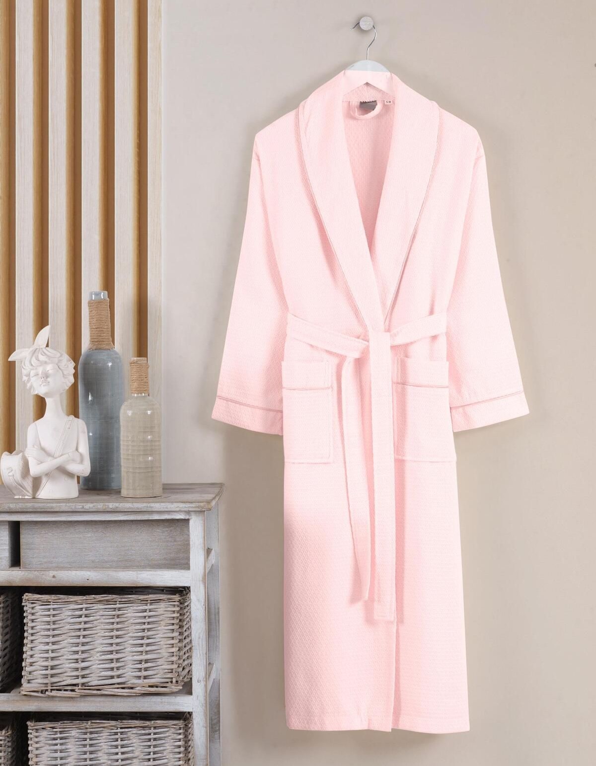 Varol Dama Serisi Şal Yaka Pike Bornoz Sabahlık