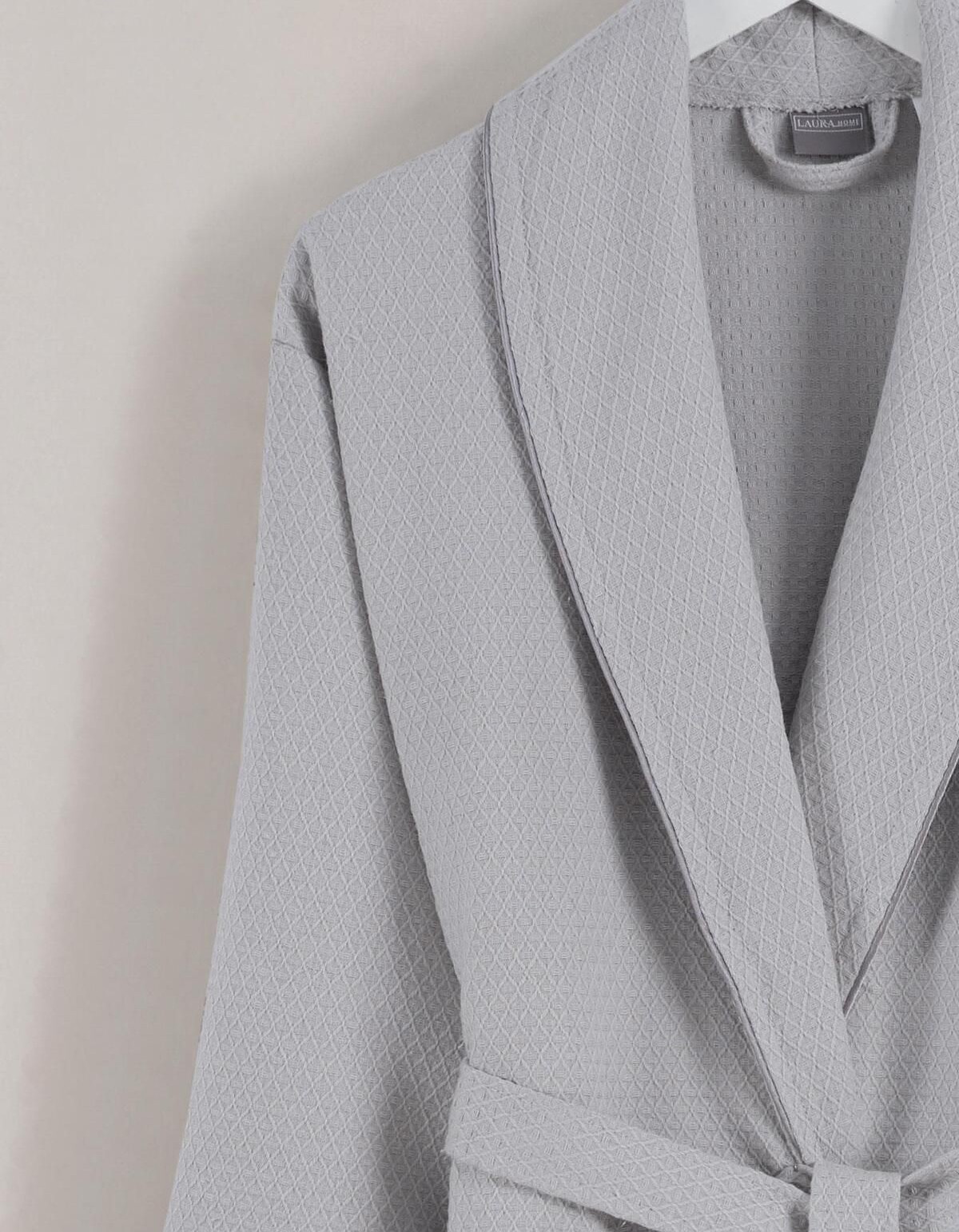 Varol Dama Serisi Şal Yaka Pike Bornoz Sabahlık