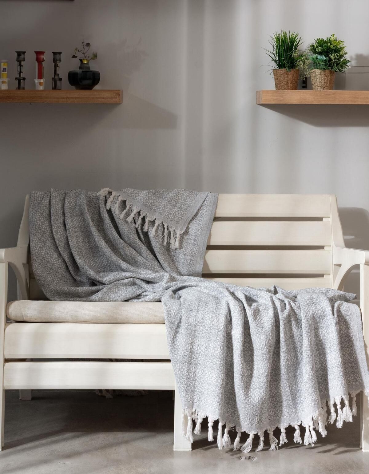 Varol Diamond Serisi Naturel Peştemal Pike Yatak Örtüsü %100 Pamuk