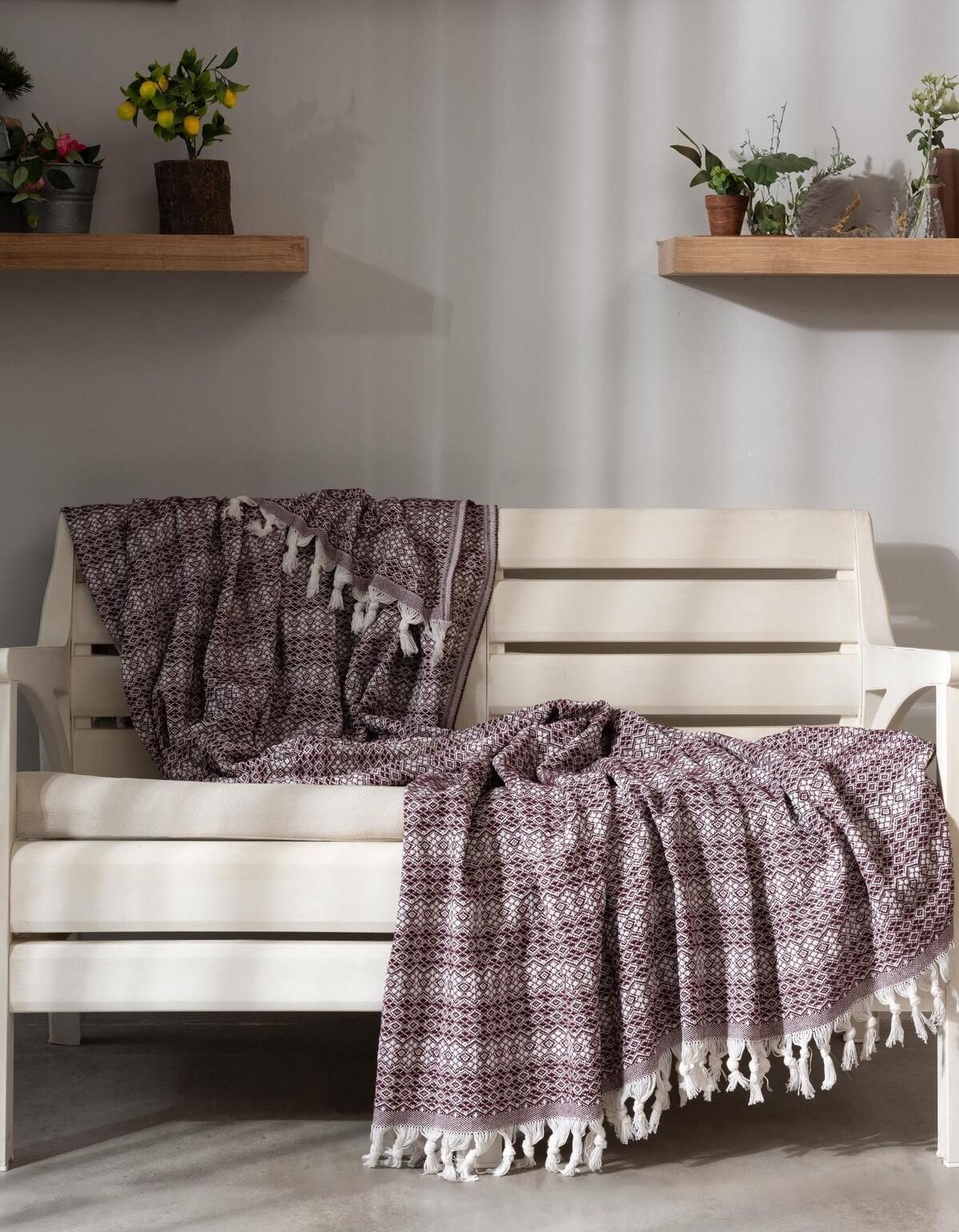 Varol Diamond Serisi Naturel Peştemal Pike Yatak Örtüsü %100 Pamuk