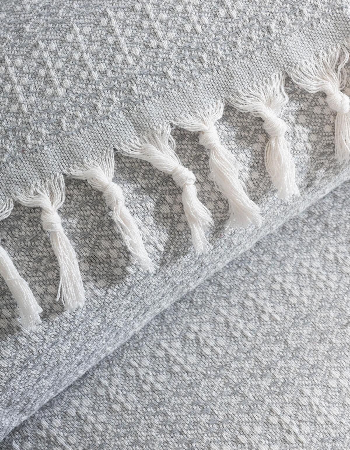 Varol Diamond Serisi Naturel Peştemal Pike Yatak Örtüsü %100 Pamuk