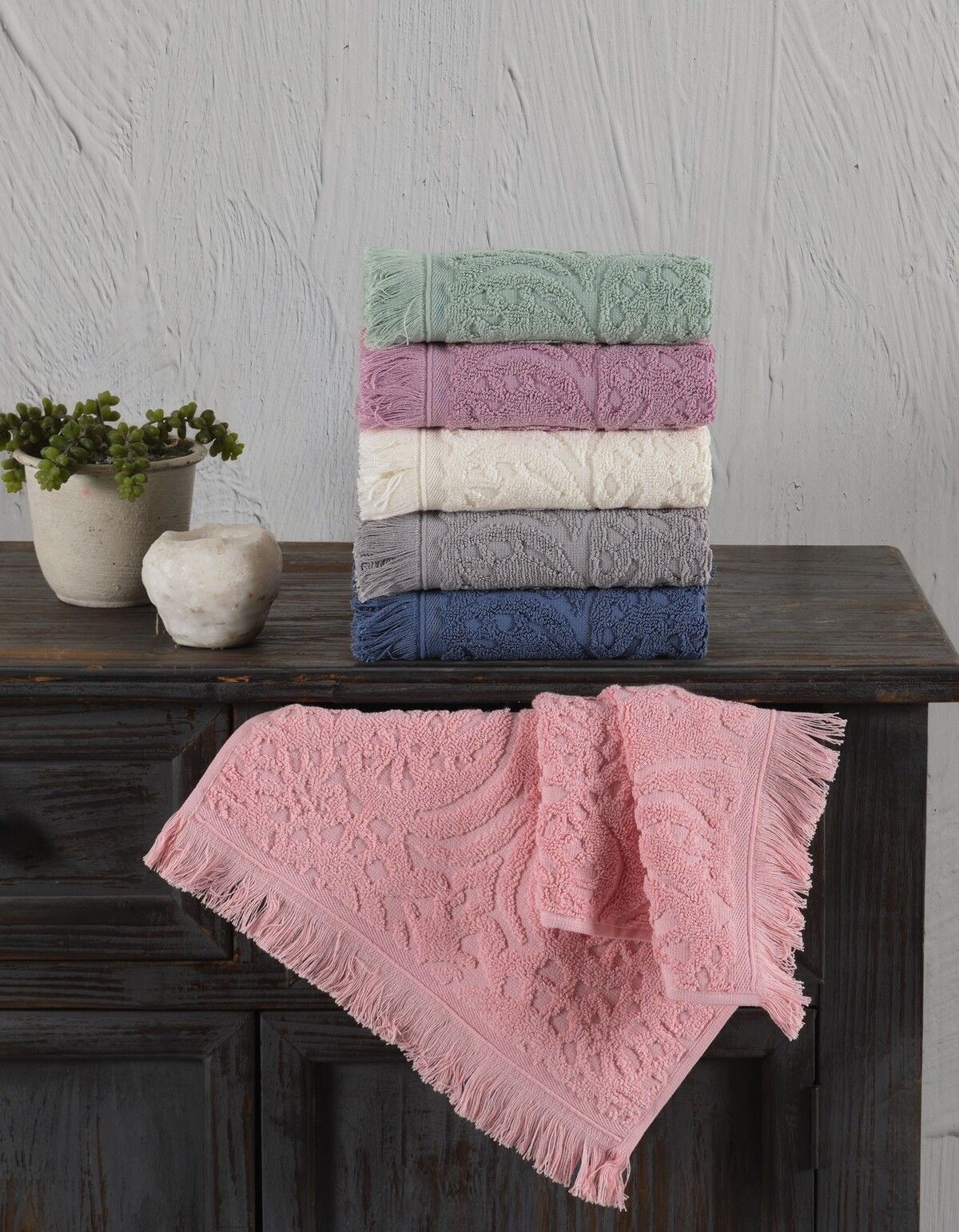 Varol Jakaranda Serisi %100 Pamuk 30x50cm 6 lı Havlu Seti