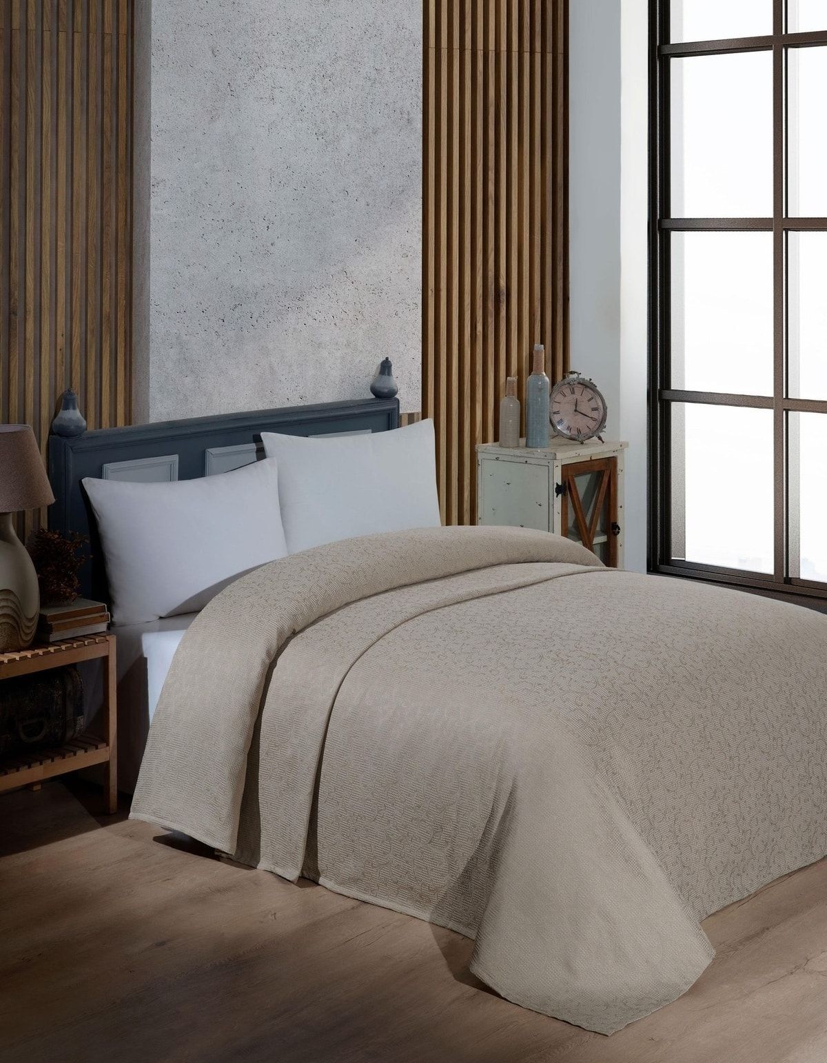 Varol Jakarlı Bambu Tek Kişilik Pike - Sarmaşık