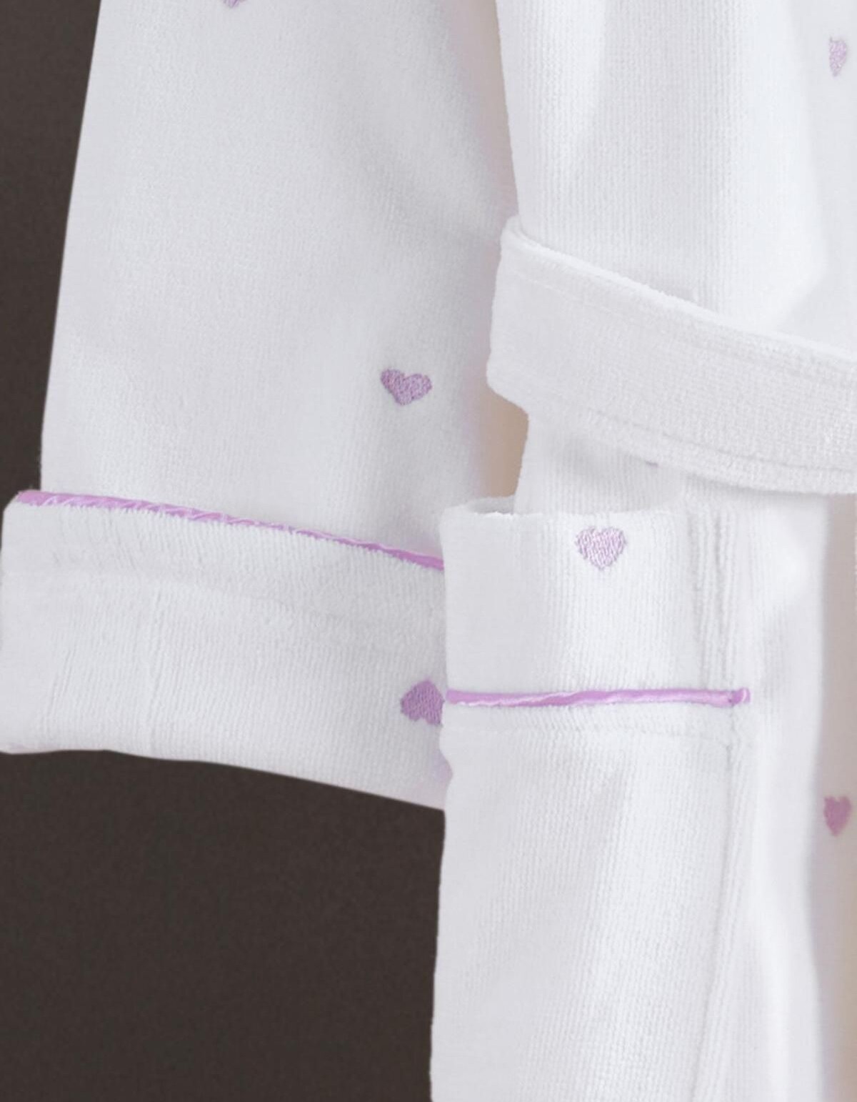 Varol Kalpli Nakışlı %100 Pamuk Love Serisi Bornoz