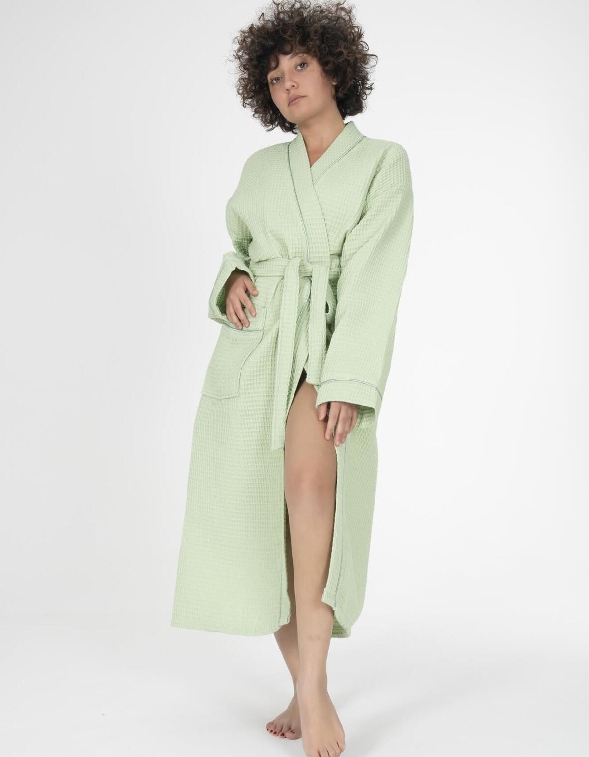 Varol Kaos Serisi Kimono Yaka Pike Bornoz Sabahlık