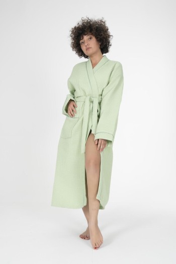 Varol Kaos Serisi Kimono Yaka Pike Bornoz Sabahlık