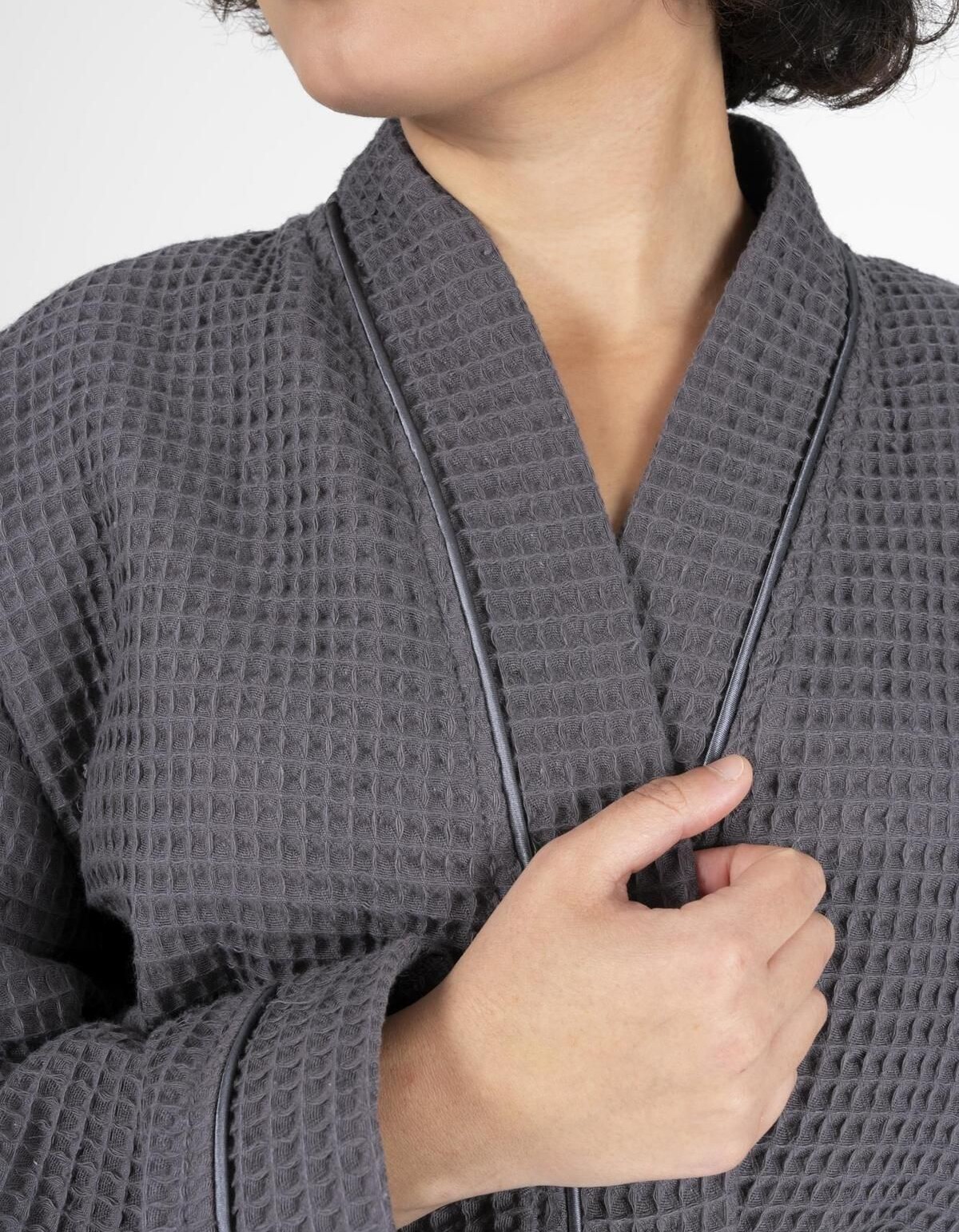 Varol Kaos Serisi Kimono Yaka Pike Bornoz Sabahlık