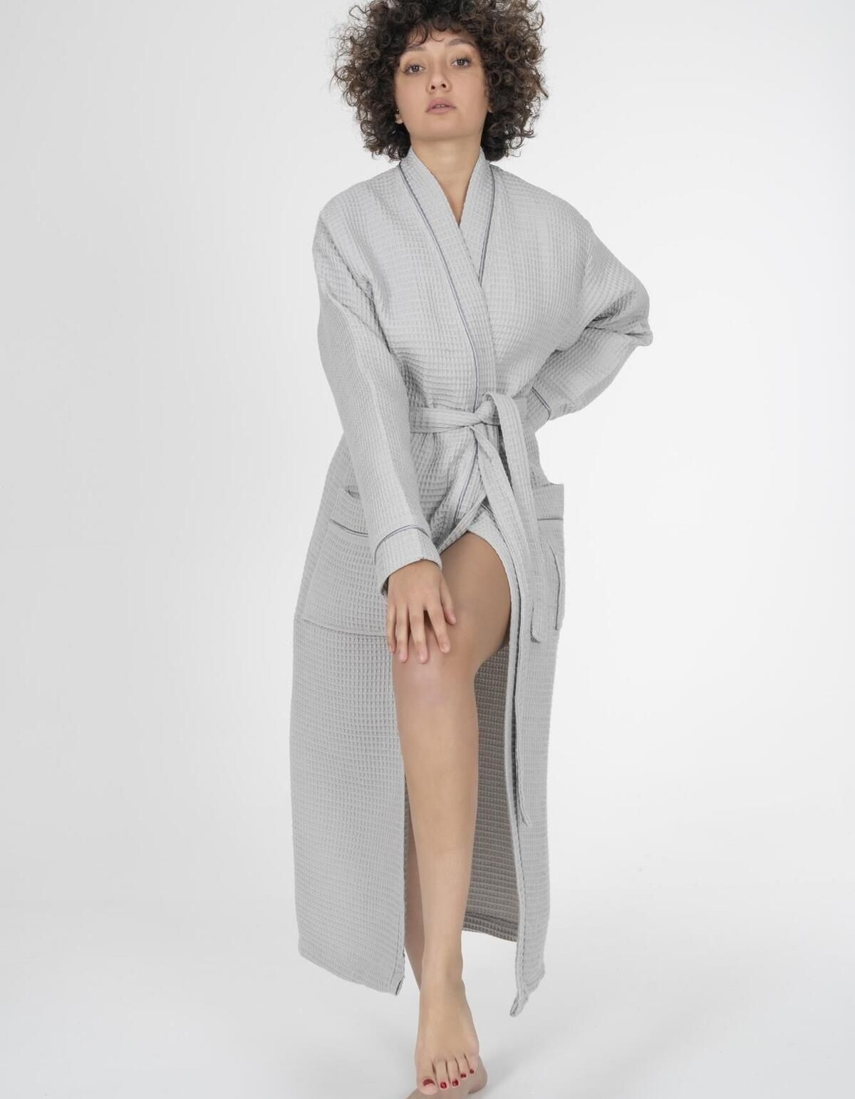 Varol Kaos Serisi Kimono Yaka Pike Bornoz Sabahlık