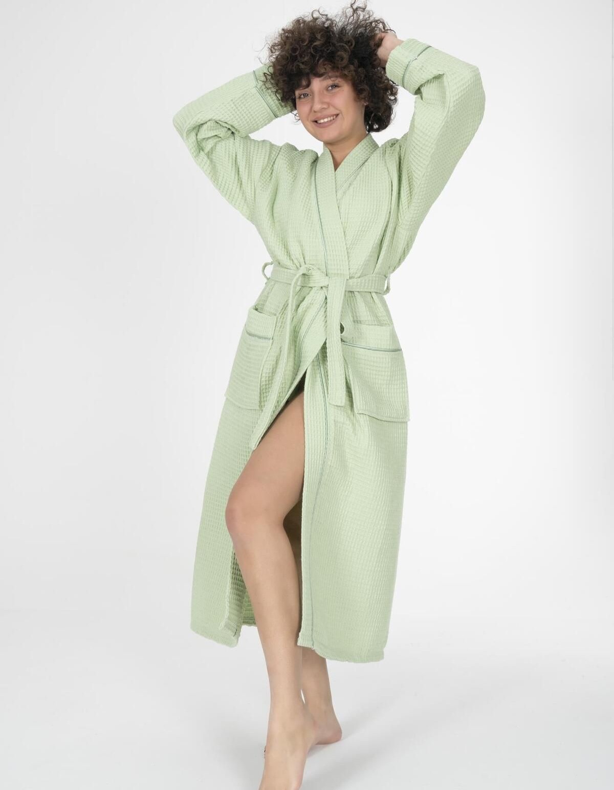 Varol Kaos Serisi Kimono Yaka Pike Bornoz Sabahlık