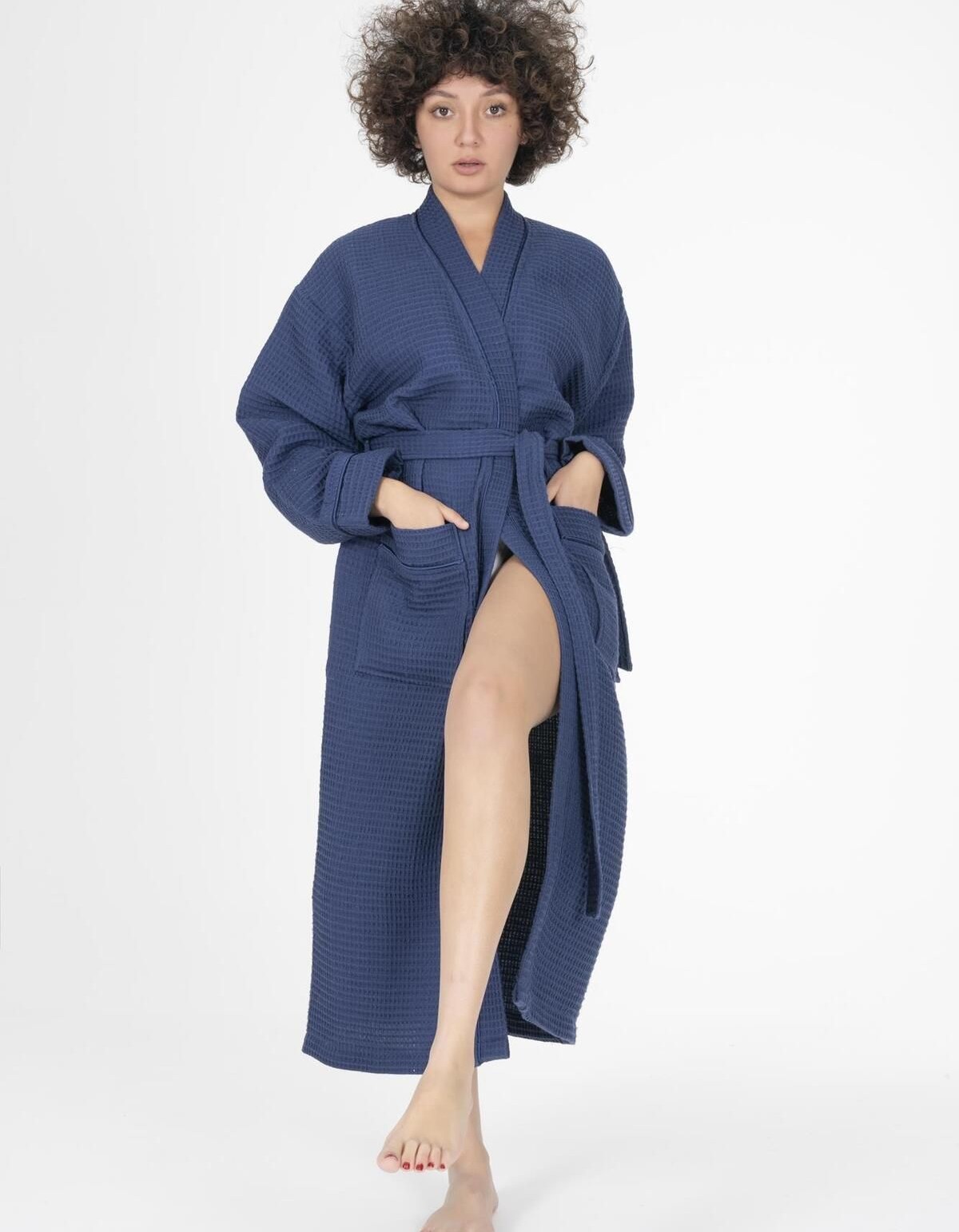 Varol Kaos Serisi Kimono Yaka Pike Bornoz Sabahlık