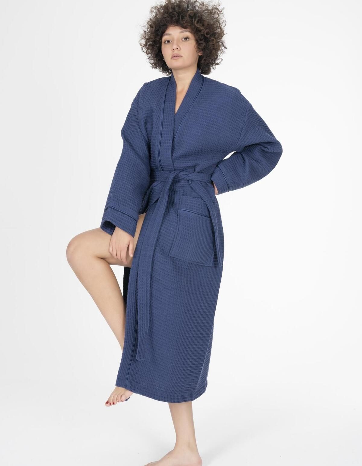 Varol Kaos Serisi Kimono Yaka Pike Bornoz Sabahlık