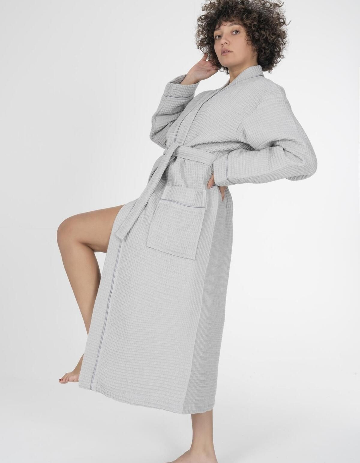 Varol Kaos Serisi Kimono Yaka Pike Bornoz Sabahlık