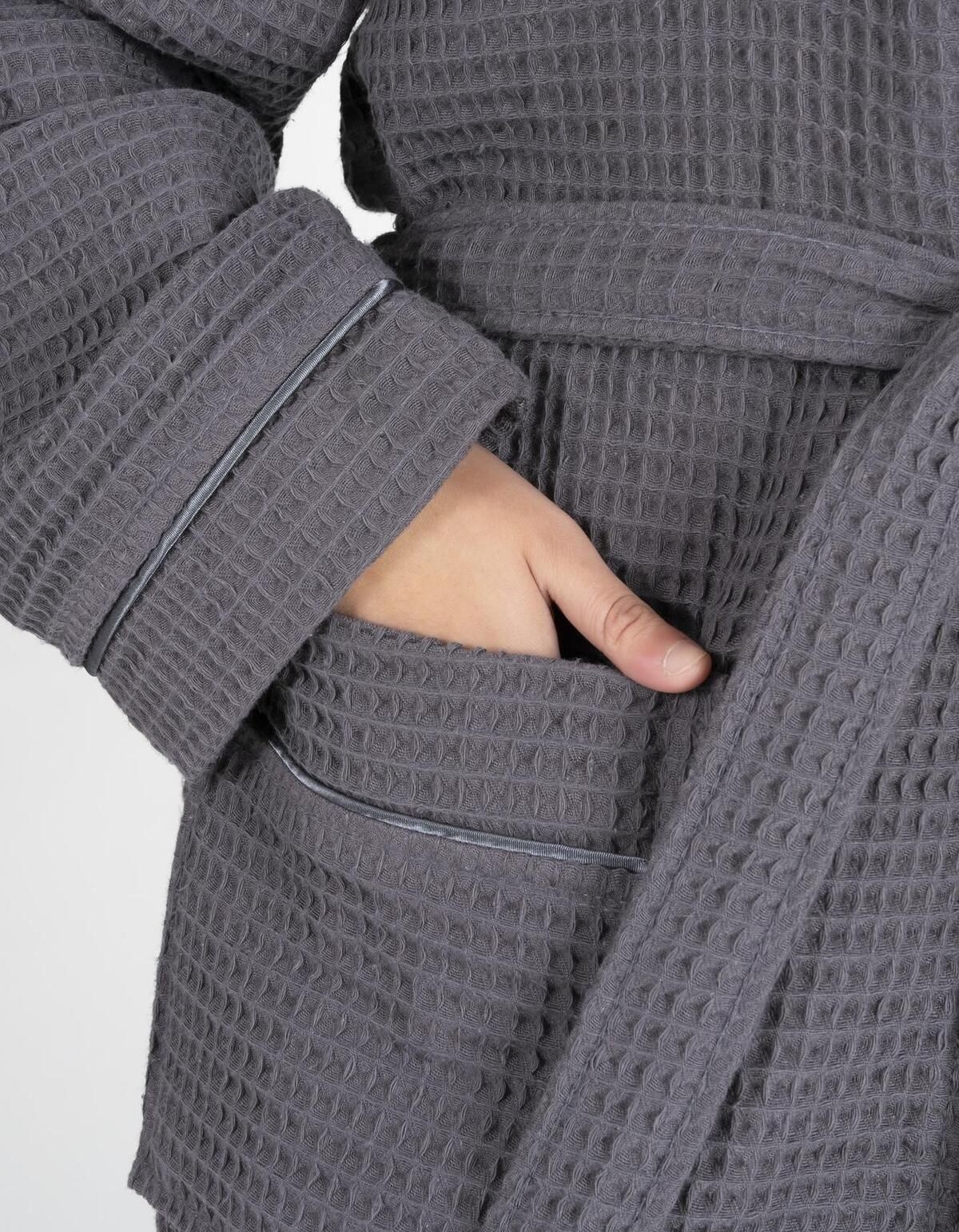 Varol Kaos Serisi Kimono Yaka Pike Bornoz Sabahlık