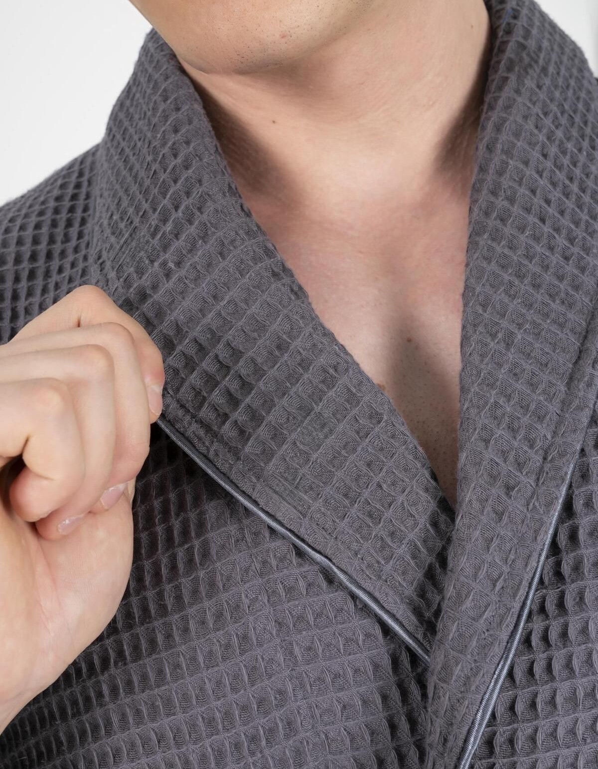 Varol Kaos Serisi Şal Yaka Pike Bornoz Sabahlık