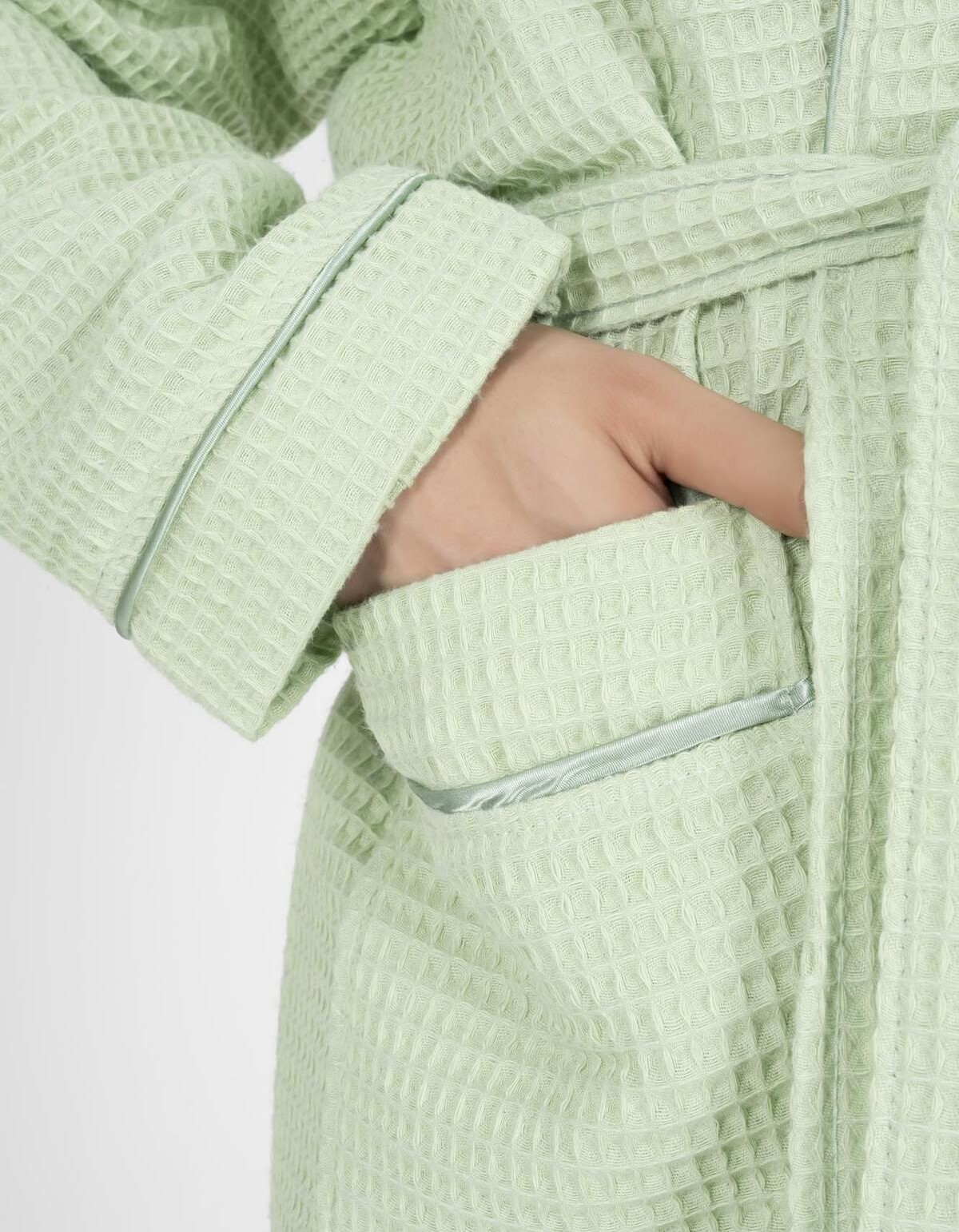 Varol Kaos Serisi Şal Yaka Pike Bornoz Sabahlık