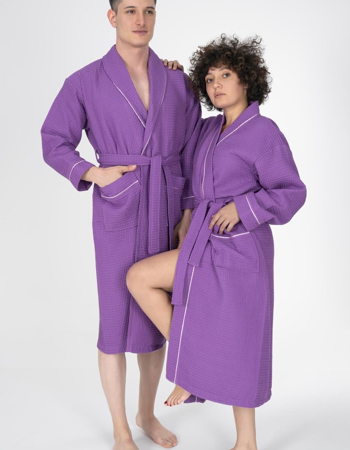 Varol Kaos Serisi Şal Yaka Pike Bornoz Sabahlık