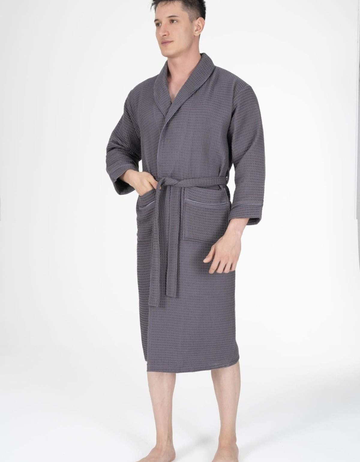 Varol Kaos Serisi Şal Yaka Pike Bornoz Sabahlık