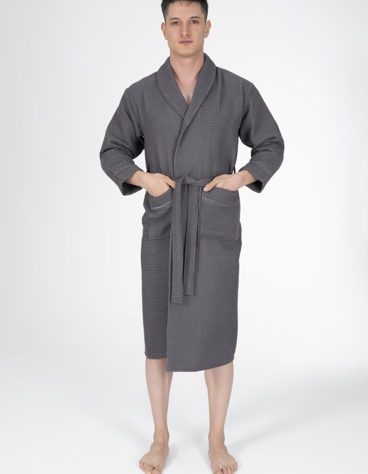 Varol Kaos Serisi Şal Yaka Pike Bornoz Sabahlık