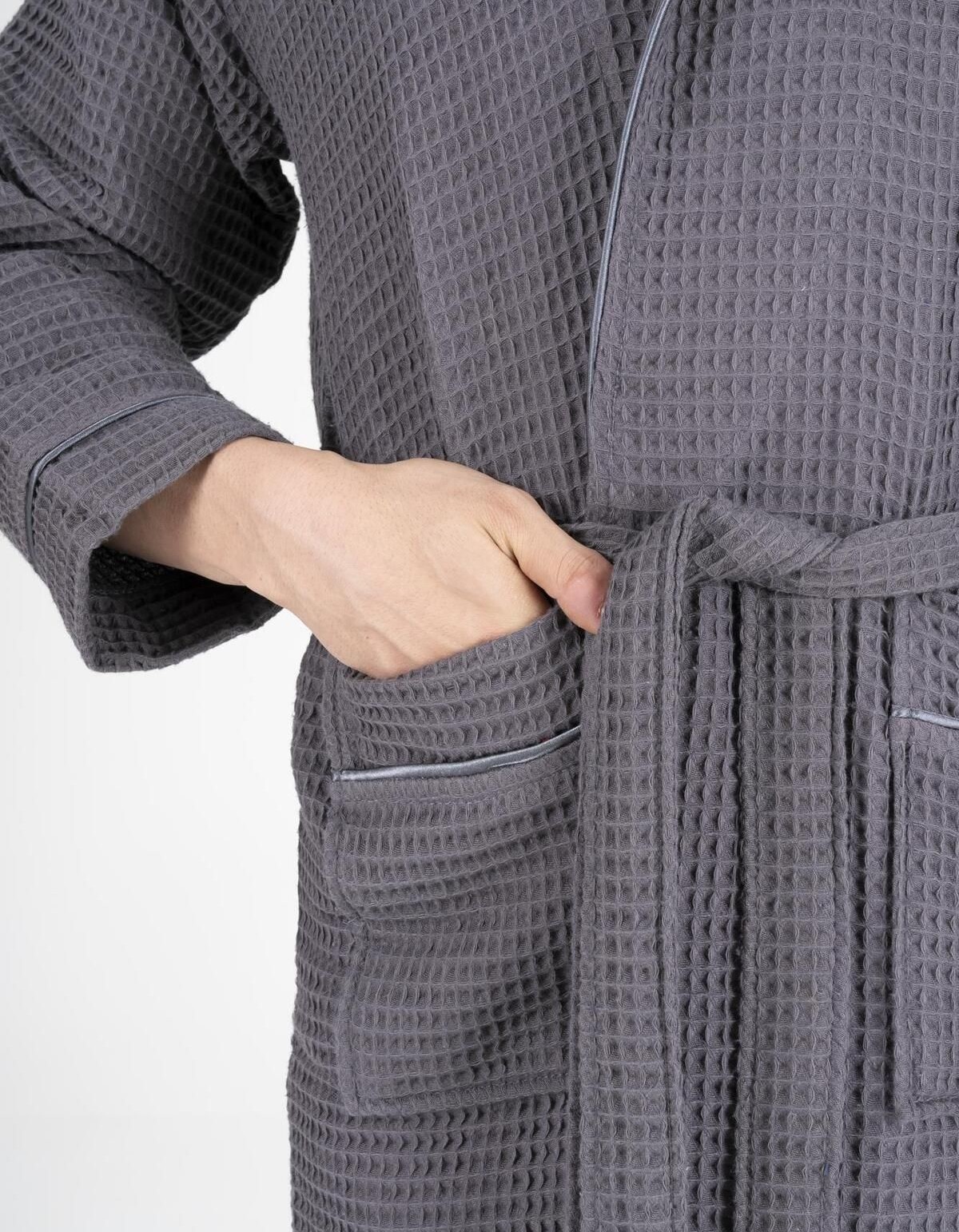 Varol Kaos Serisi Şal Yaka Pike Bornoz Sabahlık