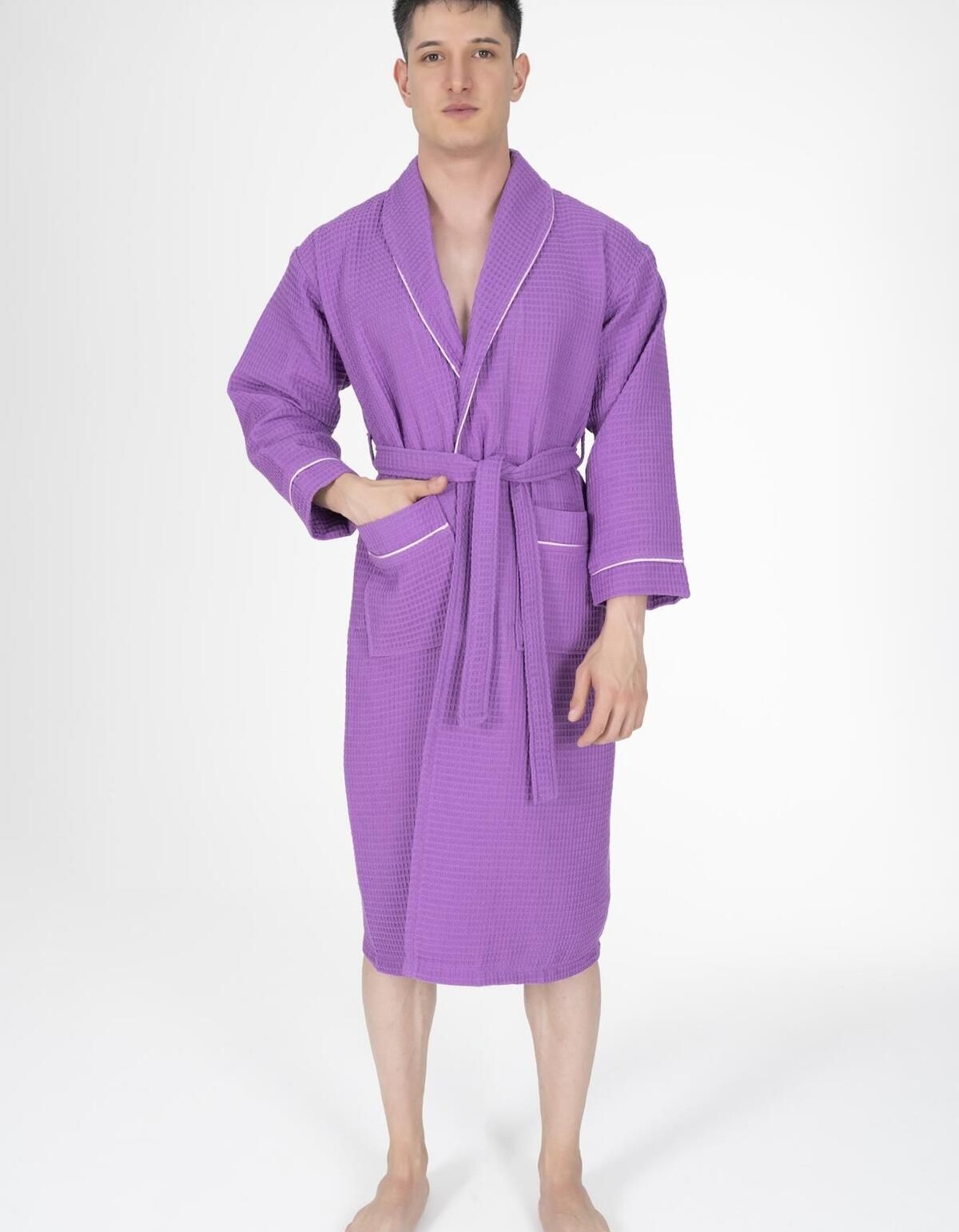 Varol Kaos Serisi Şal Yaka Pike Bornoz Sabahlık