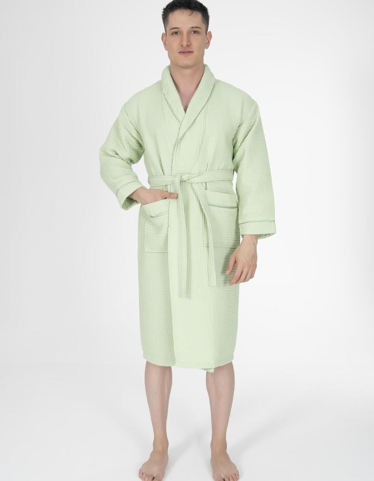 Varol Kaos Serisi Şal Yaka Pike Bornoz Sabahlık