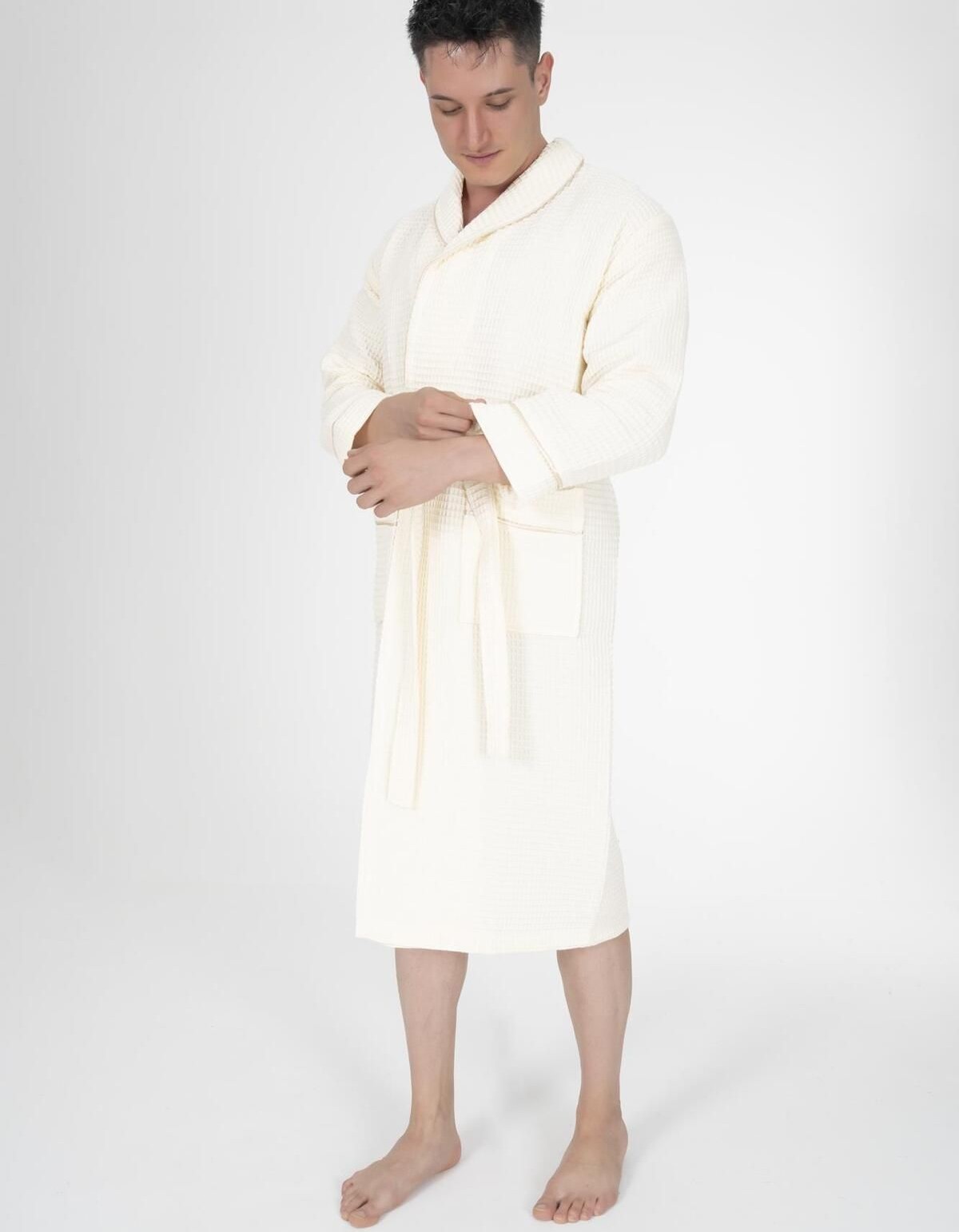 Varol Kaos Serisi Şal Yaka Pike Bornoz Sabahlık