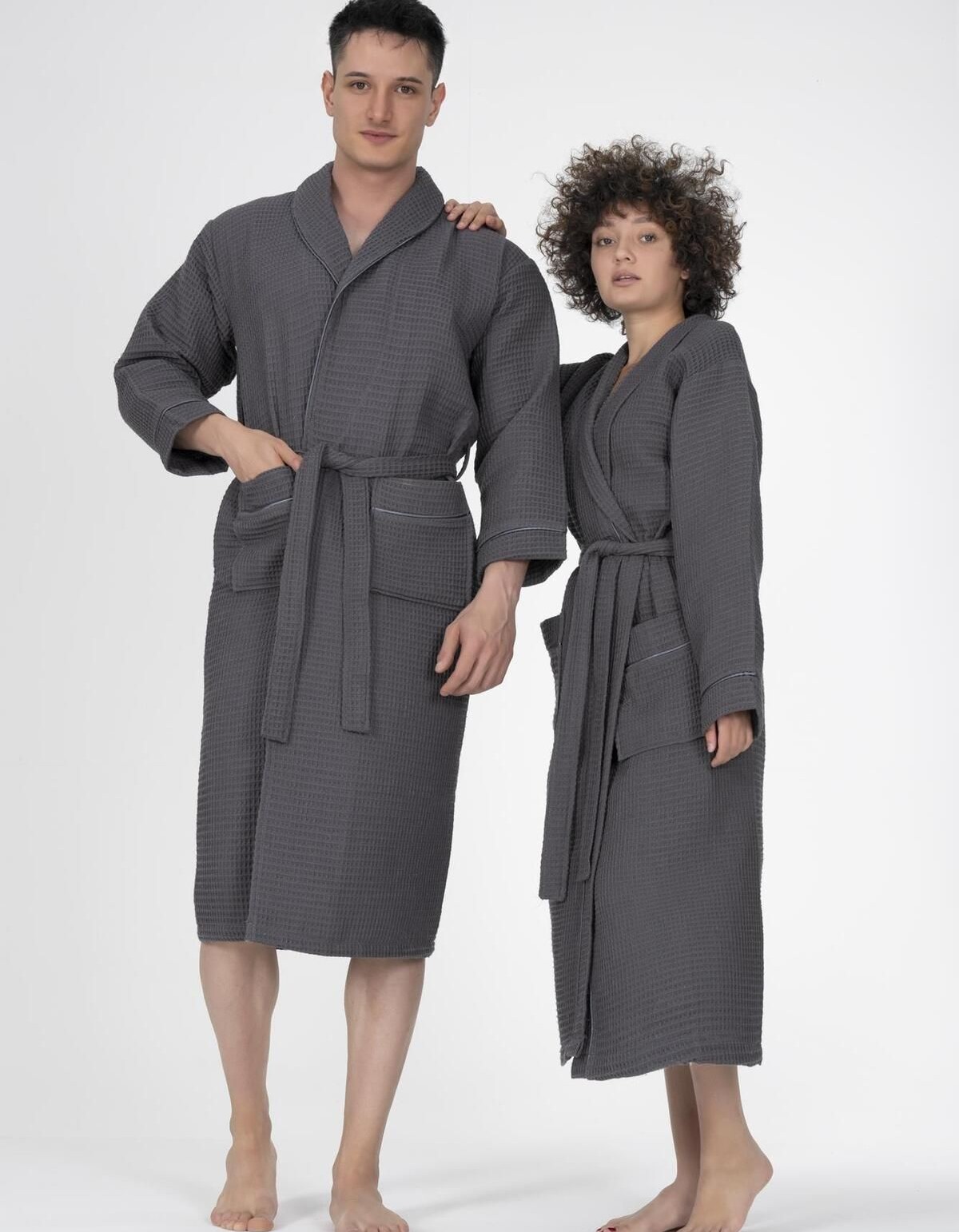 Varol Kaos Serisi Şal Yaka Pike Bornoz Sabahlık